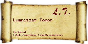 Lumnitzer Tomor névjegykártya